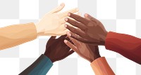 PNG Hand togetherness cooperation agreement. AI generated Image by rawpixel.