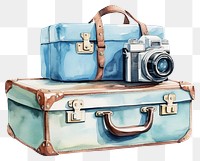 PNG Suitcase luggage handbag camera. 