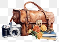 PNG Handbag camera purse accessories. AI generated Image by rawpixel.