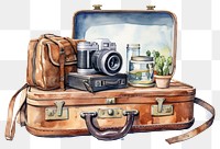 PNG Suitcase luggage camera bag. 