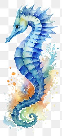 PNG Seahorse animal white background creativity. AI generated Image by rawpixel.