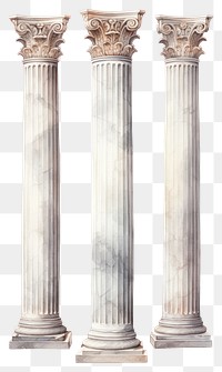 PNG Architecture column pillar white background