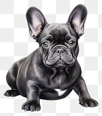 PNG Bulldog animal mammal black. AI generated Image by rawpixel.