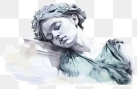 PNG Portrait drawing statue sketch. AI generated Image by rawpixel.