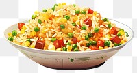 PNG Rice food white background fried rice. AI generated Image by rawpixel.