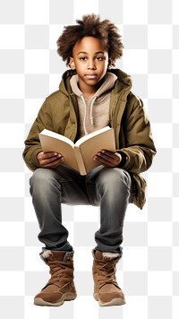 PNG Footwear reading sitting child. AI generated Image by rawpixel.
