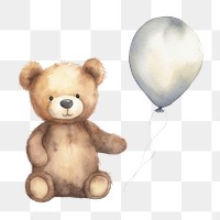 PNG Balloon cute bear toy. 