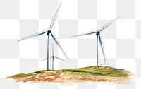 PNG Windmill outdoors turbine machine. AI generated Image by rawpixel.