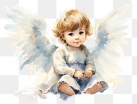 PNG Angel baby portrait toy. 