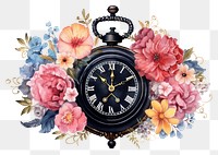 PNG Flower clock plant rose. AI generated Image by rawpixel.