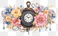 PNG Flower clock pattern rose