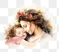 PNG Portrait painting togetherness affectionate. AI generated Image by rawpixel.