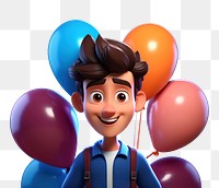 PNG Birthday balloon cartoon celebration. AI generated Image by rawpixel.