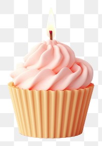 PNG Candle cake cupcake dessert. AI generated Image by rawpixel.