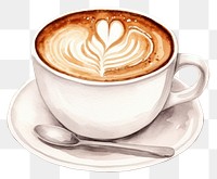 PNG Coffee cup saucer latte. AI generated Image by rawpixel.