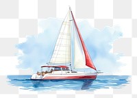 PNG Watercraft sailboat outdoors vehicle. 