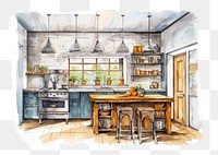 PNG Architecture furniture building kitchen. AI generated Image by rawpixel.