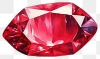 PNG Gemstone jewelry diamond red. AI generated Image by rawpixel.
