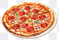 PNG Pizza food white background mozzarella. 