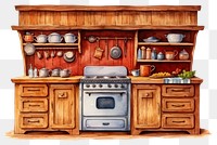 PNG Kitchen wood furniture cabinet. 