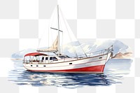 PNG Yacht watercraft sailboat vehicle. 