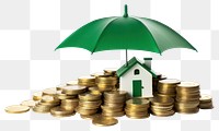 PNG Coin umbrella money green. AI generated Image by rawpixel.