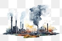 PNG Architecture pollution factory smoke. AI generated Image by rawpixel.