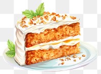 PNG Cake dessert cream plate. AI generated Image by rawpixel.