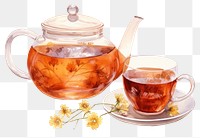 PNG Tea teapot saucer drink. 