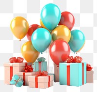 PNG Balloon party box anniversary. AI generated Image by rawpixel.