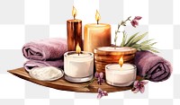 PNG Candle spa freshness therapy. AI generated Image by rawpixel.
