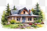 PNG Architecture building outdoors cottage. AI generated Image by rawpixel.