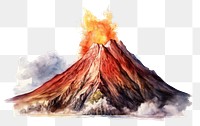 PNG Mountain outdoors volcano nature. AI generated Image by rawpixel.