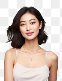 PNG Necklace portrait jewelry adult. AI generated Image by rawpixel.