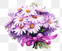 PNG Flower purple daisy petal.