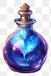 PNG Perfume bottle purple creativity. AI generated Image by rawpixel.