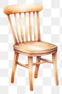 PNG Chair wood furniture armrest. AI generated Image by rawpixel.