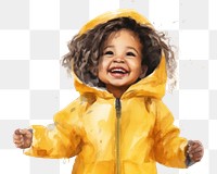 PNG Raincoat portrait yellow white background. AI generated Image by rawpixel.