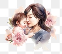 PNG Portrait kissing flower adult. AI generated Image by rawpixel.