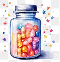PNG Pill jar medication container. 