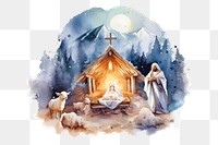 PNG Representation nativity scene spirituality architecture. AI generated Image by rawpixel.