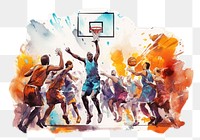 PNG Basketball sports adult competition. AI generated Image by rawpixel.
