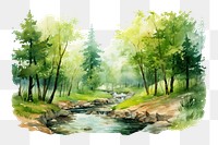 PNG Landscape outdoors woodland painting.