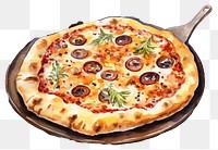 PNG Pizza food vegetable pepperoni. 