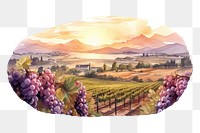 PNG Vineyard outdoors painting nature. AI generated Image by rawpixel.