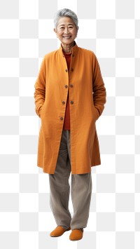 PNG Overcoat adult relaxation retirement. AI generated Image by rawpixel.