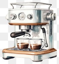 PNG Coffee appliance white background coffeemaker. AI generated Image by rawpixel.