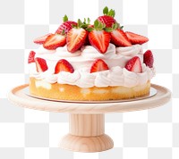 PNG Strawberry dessert cream fruit. AI generated Image by rawpixel.