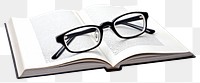 PNG Publication glasses reading book. 