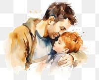 PNG Portrait painting kissing baby. 